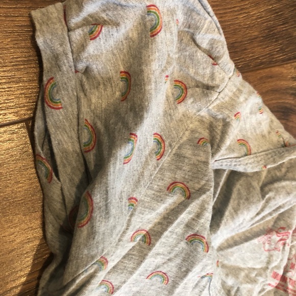 Sugar and Rox Medium rainbow puff sleeve tee EUC - Picture 3 of 3